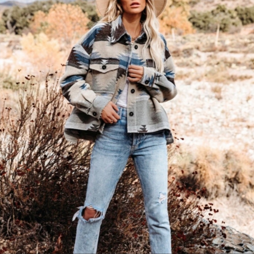 Jen & Co Aztec Button Down Jacket - image 2